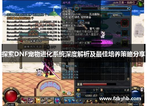 探索DNF宠物进化系统深度解析及最佳培养策略分享
